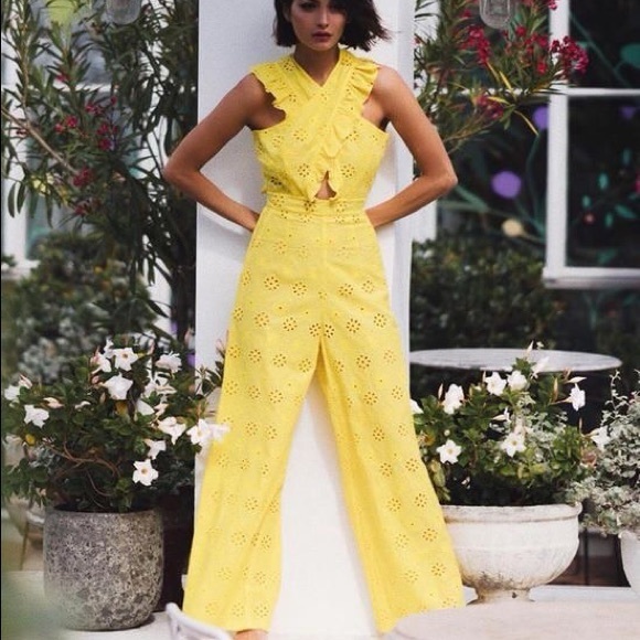 Alice McCall Yellow Daisy Limonada Eyelet Jumpsuit US 2 - Picture 7 of 9